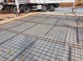  - Vyztužení podkladního betonu kari sítí 8x150x150