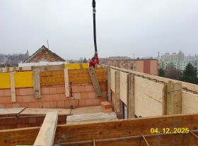  - Betonáž ŽB  věnce nad 3.NP