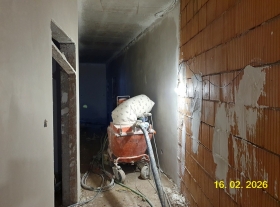  - Realizace vnitřních strojních omítek