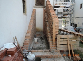  - Vyzdívání vřetenových zdí