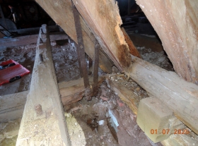  - Míra degradace dřevěných prvků krovu