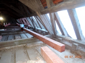  - Příprava na výměnu shnilých pozednic